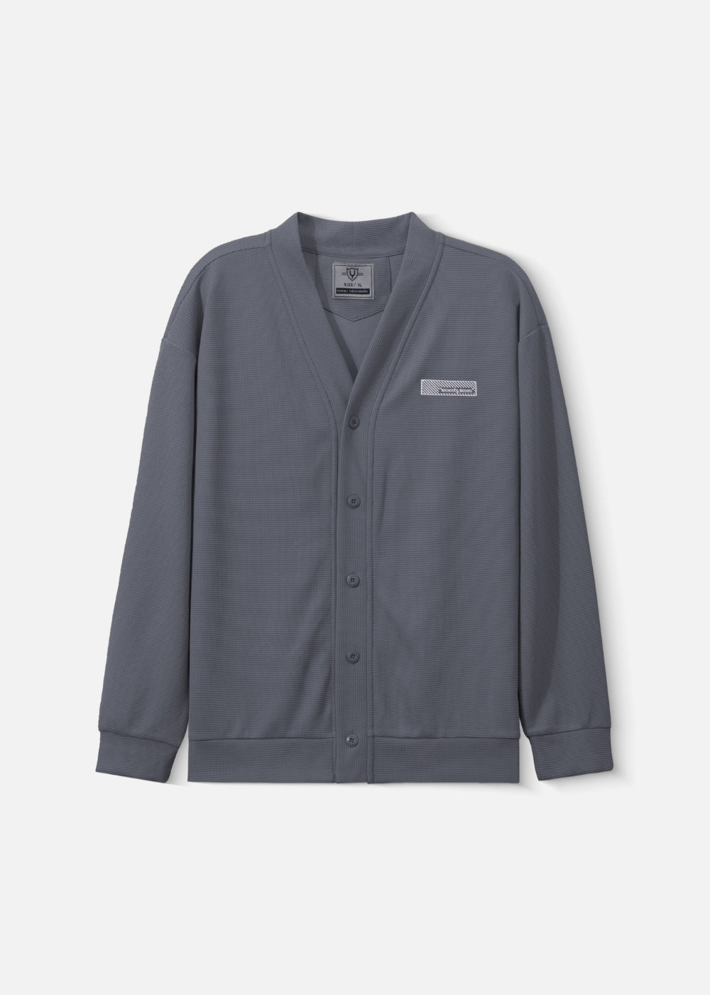 Áo Khoác Cardigan Vải Waffle Thoáng Khí Seventy Seven 38 Xám