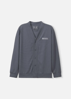 Áo Khoác Cardigan Thoáng Khí Ít Nhăn Bền Màu Seventy Seven 038 Màu Xám Đậm Dáng Rộng Rãi F4