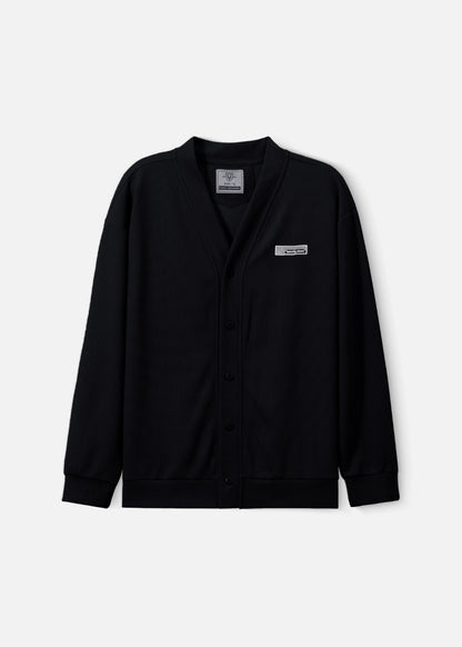 Áo Khoác Cardigan Vải Waffle Thoáng Khí Seventy Seven 38 Đen