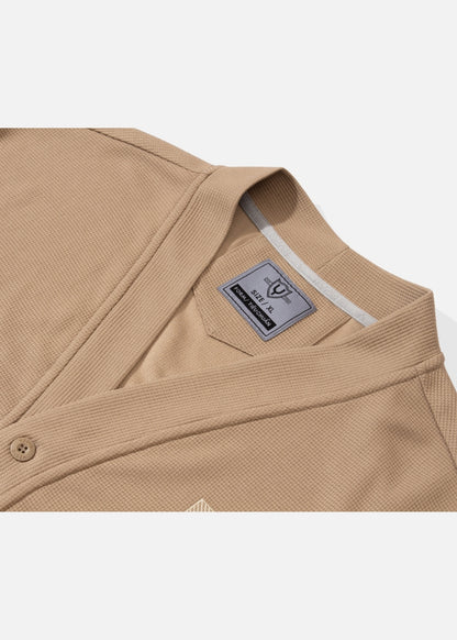 Áo Khoác Cardigan Vải Waffle Thoáng Khí Seventy Seven 38 Nâu