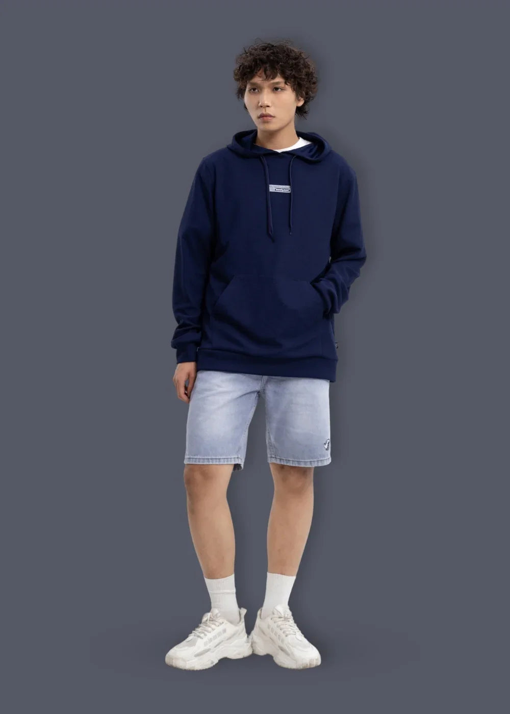 Áo Khoác Hoodie Waffle Thoáng Khí Seventy Seven 39 Xanh Dương Đậm - YaMe.vn