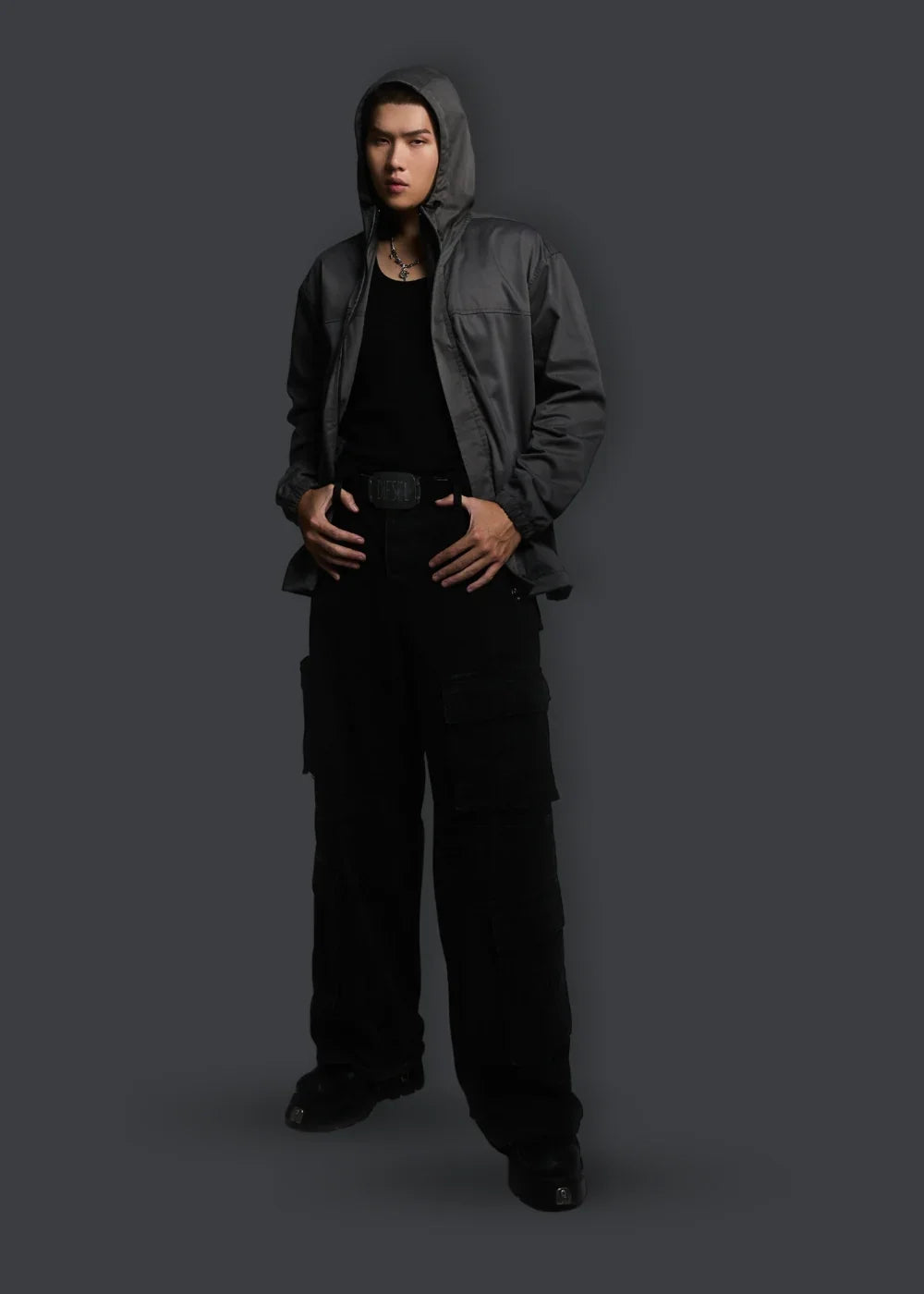 Áo Khoác Kaki Chống Nắng Seventy Seven 07 Xám Đậm - YaMe.vn