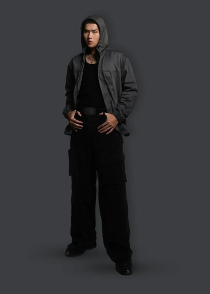 Áo Khoác Kaki Chống Nắng Seventy Seven 07 Xám Đậm - YaMe.vn