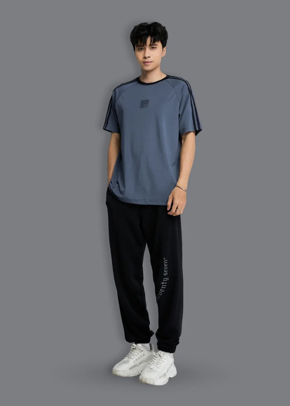 Áo Thun Pique Thoáng Mát Seventy Seven 13 Xám - YaMe.vn