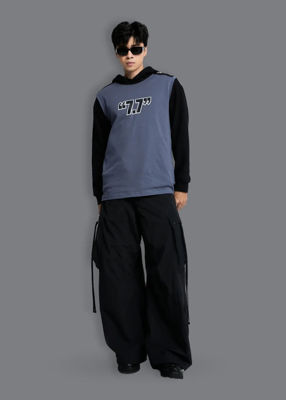 Áo Thun 3 Lỗ Cotton Thoáng Khí Seventy Seven 14 Xám Đậm - YaMe.vn