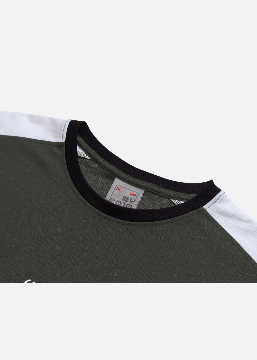 Áo Thun Tay Dài Cotton Phối Màu Seventy Seven 16 Xanh Rêu