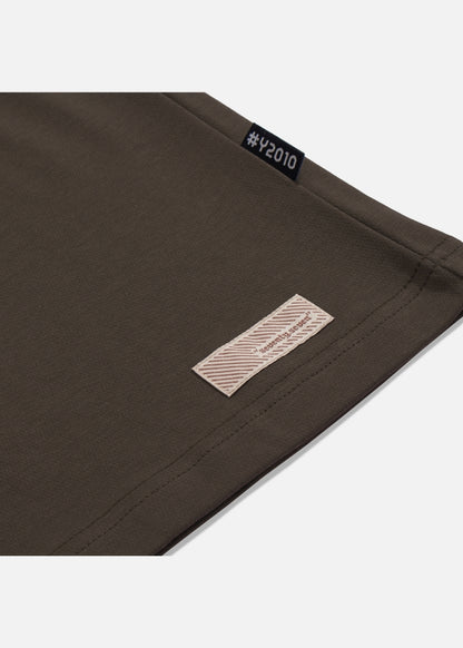 Áo Thun Tay Dài Cotton Phối Màu Seventy Seven 16 Nâu Đậm