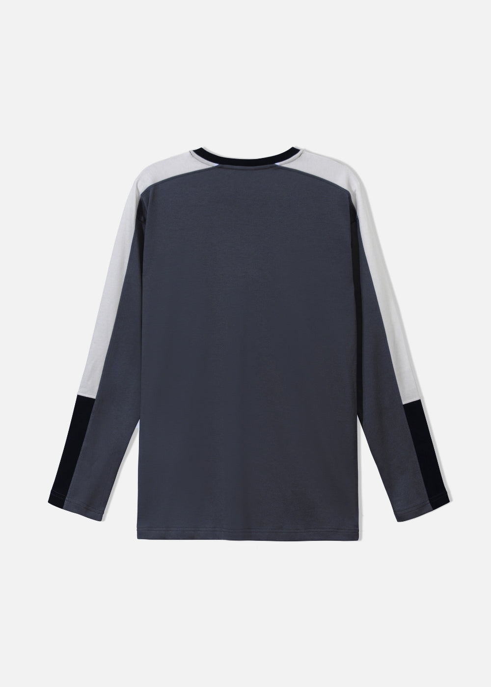 Áo Thun Tay Dài Cotton Phối Màu Seventy Seven 16 Xám