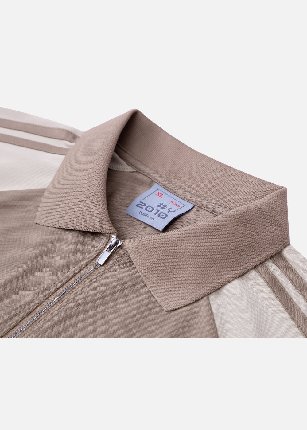 Áo Polo Cổ Khóa Kéo Vải Pique Thoáng Khí Seventy Seven 18 Nâu