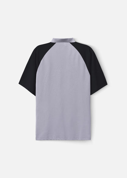 Áo Polo Cổ Khóa Kéo Vải Pique Thoáng Khí Seventy Seven 18 Xám