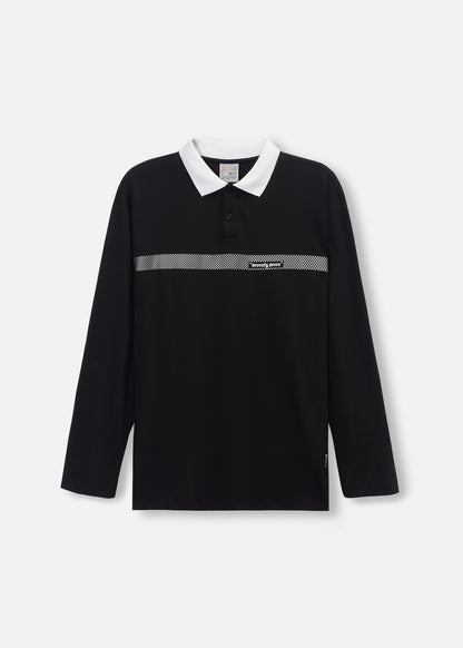 Áo Polo Tay Dài Seventy Seven 20 Đen