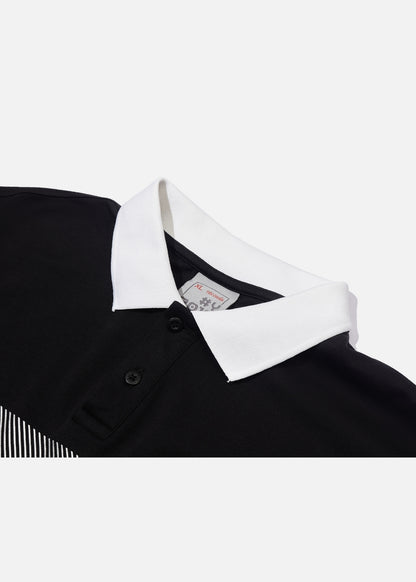 Áo Polo Tay Dài Seventy Seven 20 Đen