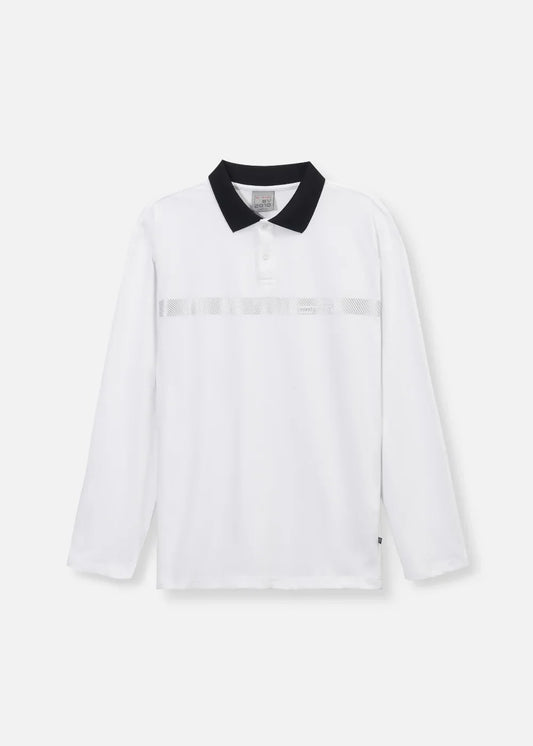 Áo Polo Tay Dài Seventy Seven 20 Trắng - YaMe.vn