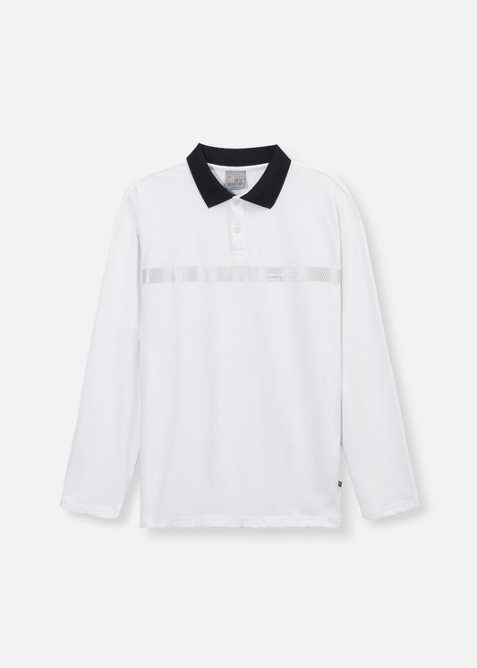 Áo Polo Tay Dài Seventy Seven 20 Trắng