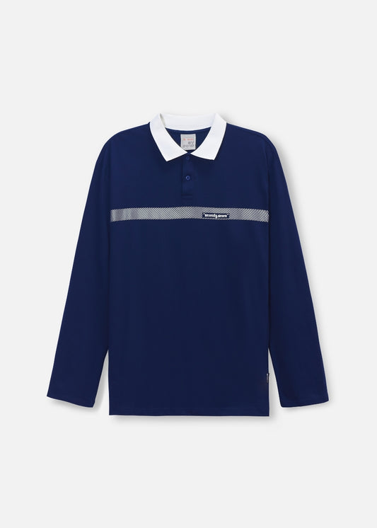 Áo Polo Tay Dài Seventy Seven 20 Xanh Đen