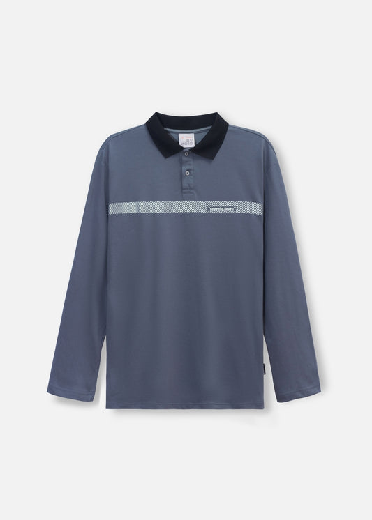 Áo Polo Tay Dài Seventy Seven 20 Xám