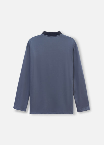 Áo Polo Tay Dài Seventy Seven 20 Xám