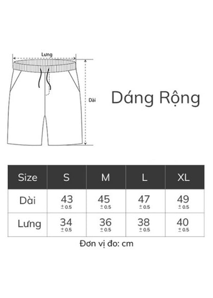 Quần Short Nam Thun Waffle 7 Inch Thoáng Khí Seventy Seven 30 Đen