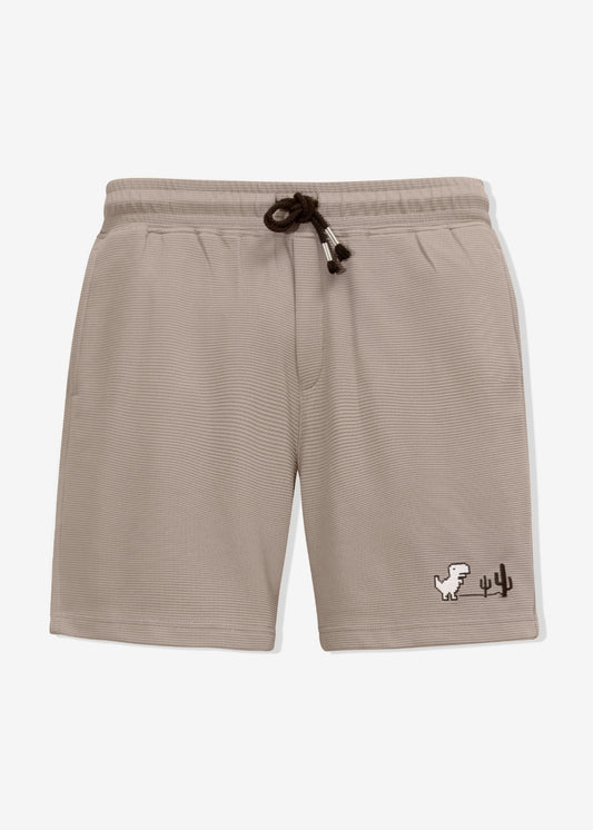 Quần Short Nam Thun Waffle 7 Inch Thoáng Khí Seventy Seven 30 Nâu
