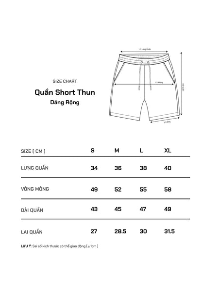 Quần Short Nam Thun Waffle 7 Inch Thoáng Khí Seventy Seven 30 Trắng