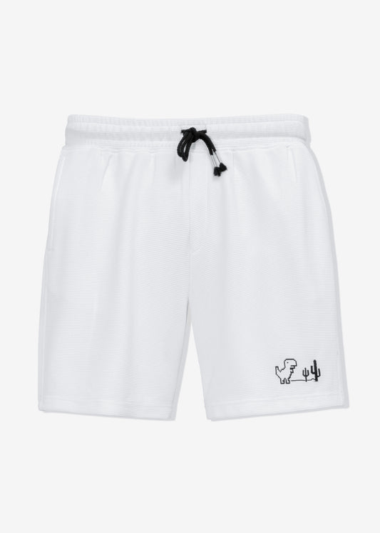 Quần Short Nam Thun Waffle 7 Inch Thoáng Khí Seventy Seven 30 Trắng
