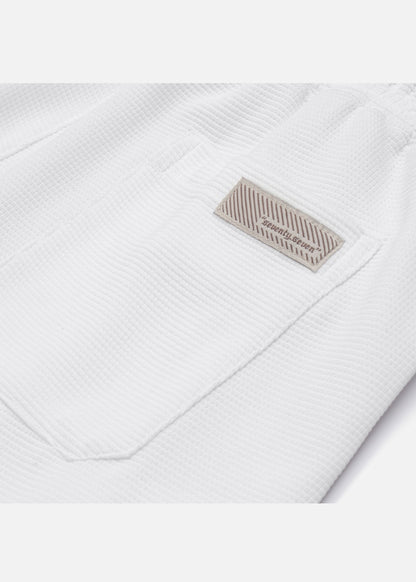 Quần Short Nam Thun Waffle 7 Inch Thoáng Khí Seventy Seven 30 Trắng