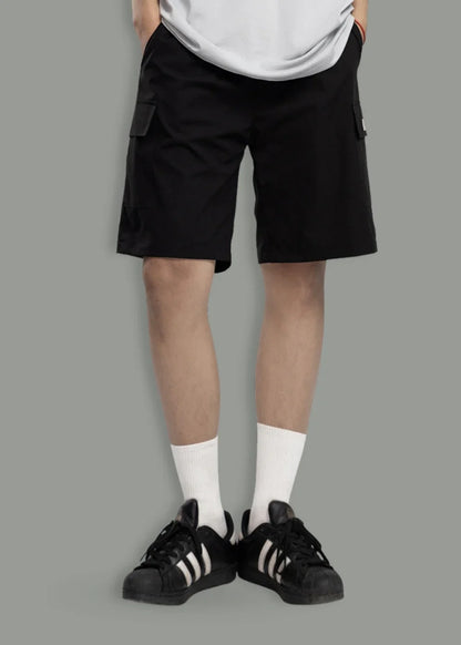 Quần Short Cargo 7 Inch Dù Trượt Nước Seventy Seven 31 Đen - YaMe.vn