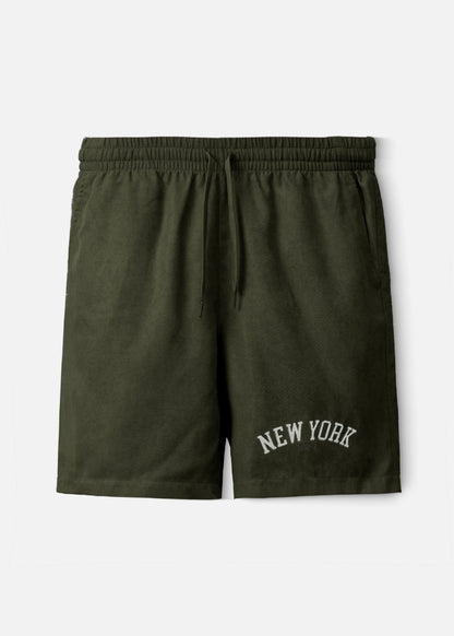 Quần Short Nam Corduroy Lưng Thun Seventy Seven 32 Xanh Rêu