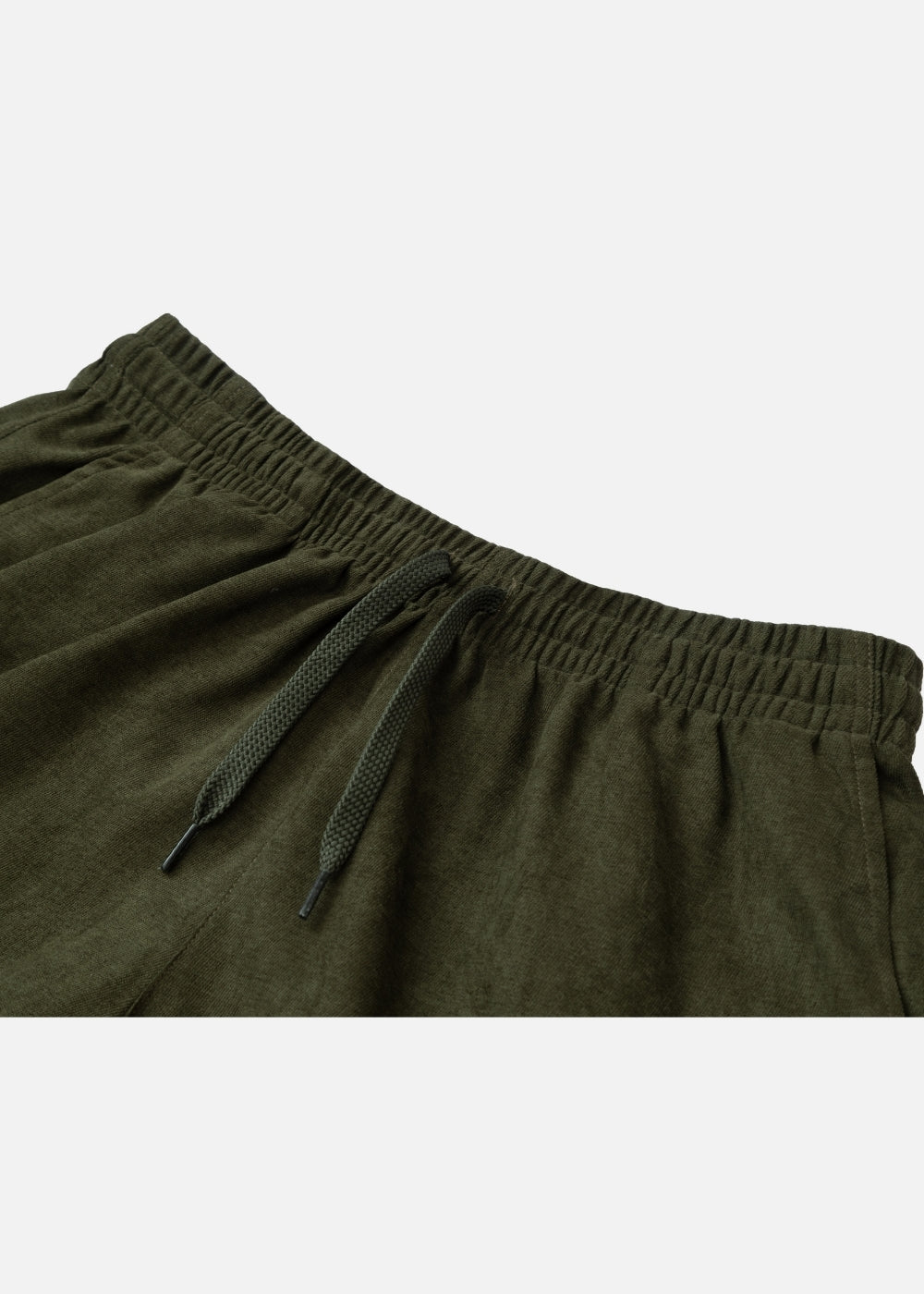 Quần Short Nam Corduroy Lưng Thun Seventy Seven 32 Xanh Rêu