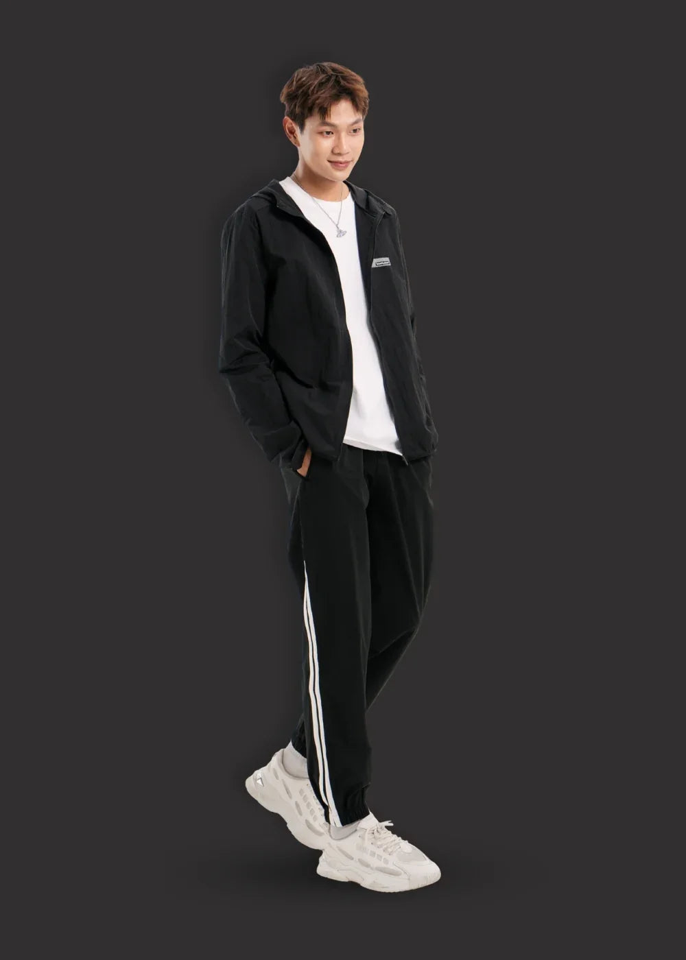 Áo Khoác Gió Trượt Nước Seventy Seven 05 Đen - YaMe.vn