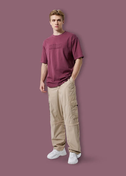 Áo Thun Aura Cotton Mềm Mại No Style M13 Đỏ Đậm - YaMe.vn