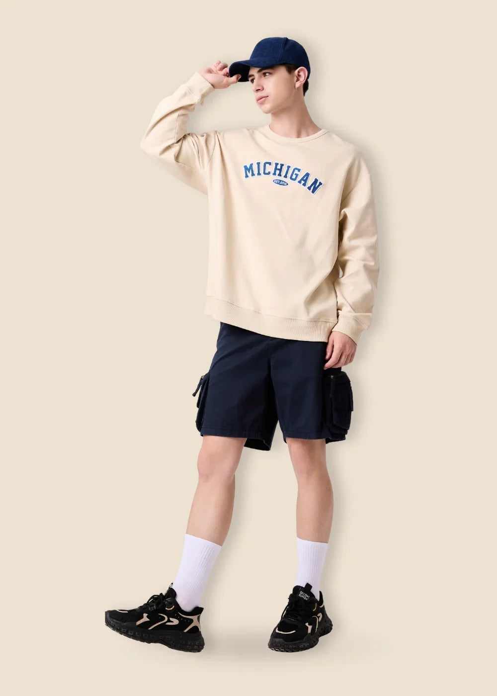 Áo Thun Sweater Cotton Giữ Ấm No Style M20 Be - YaMe.vn