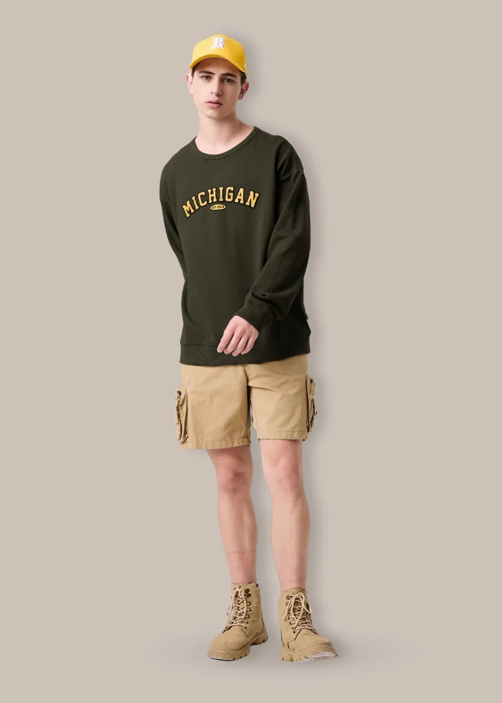 Áo Thun Sweater Cotton Giữ Ấm No Style M20 Xanh Lá Đậm - YaMe.vn