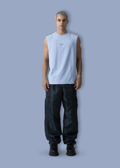 Áo Thun 3 Lỗ Cotton Siêu Mềm No Style M21 Xanh Dương Nhạt - YaMe.vn