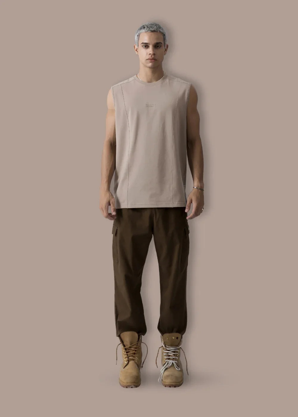 Áo Thun 3 Lỗ Cotton Siêu Mềm No Style M21 Nâu - YaMe.vn