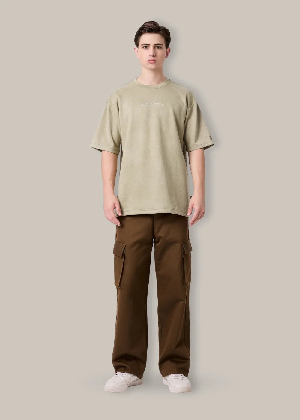 Áo Thun Suede Mềm Mịn The Weekend 014 Rêu Xám - YaMe.vn