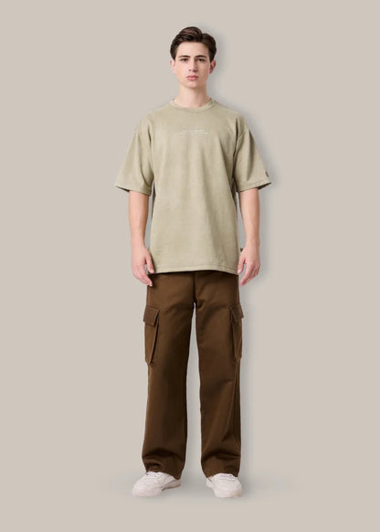 Áo Thun Suede Mềm Mịn The Weekend 014 Rêu Xám - YaMe.vn