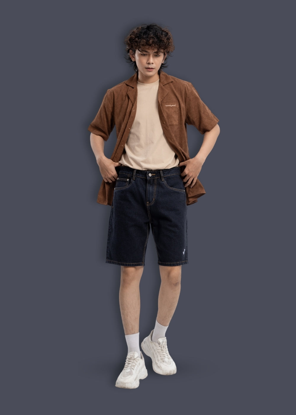 Quần Short Jeans 9 Inch Bền The Original M029 Xanh Đậm