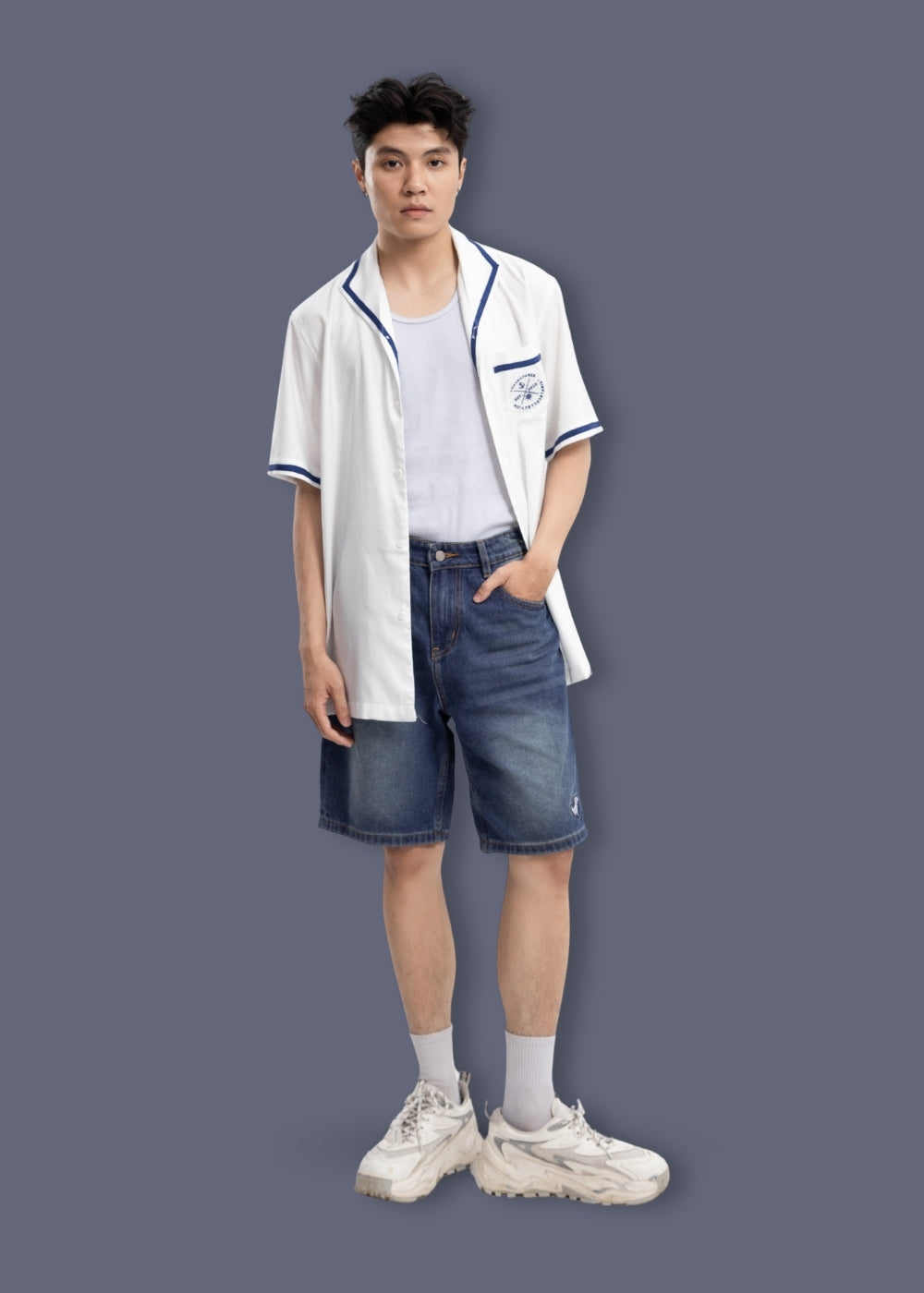 Quần Short Jeans 9 Inch Bền The Original M029 Xanh Dương