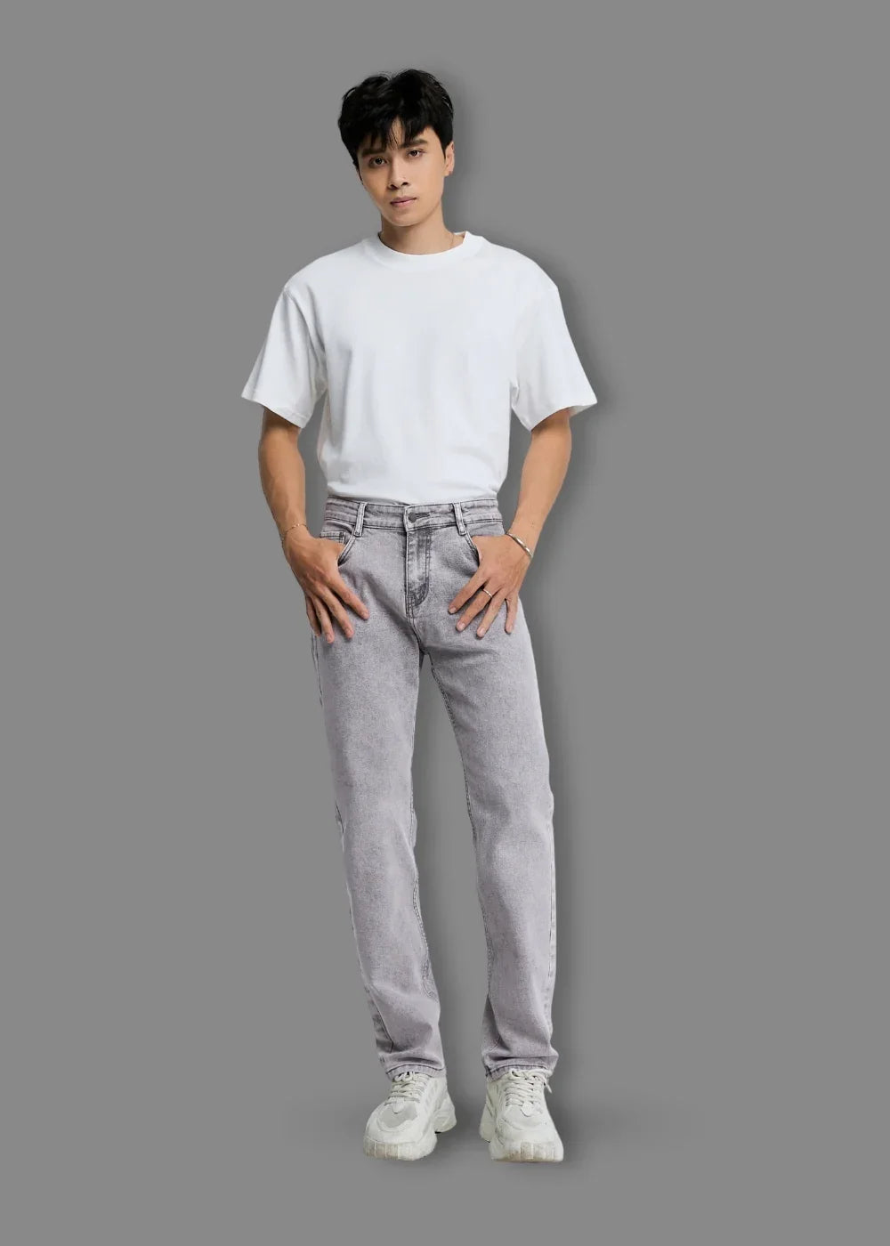 Quần Jeans Slimfit Co Giãn The Original 28 Xám - YaMe.vn
