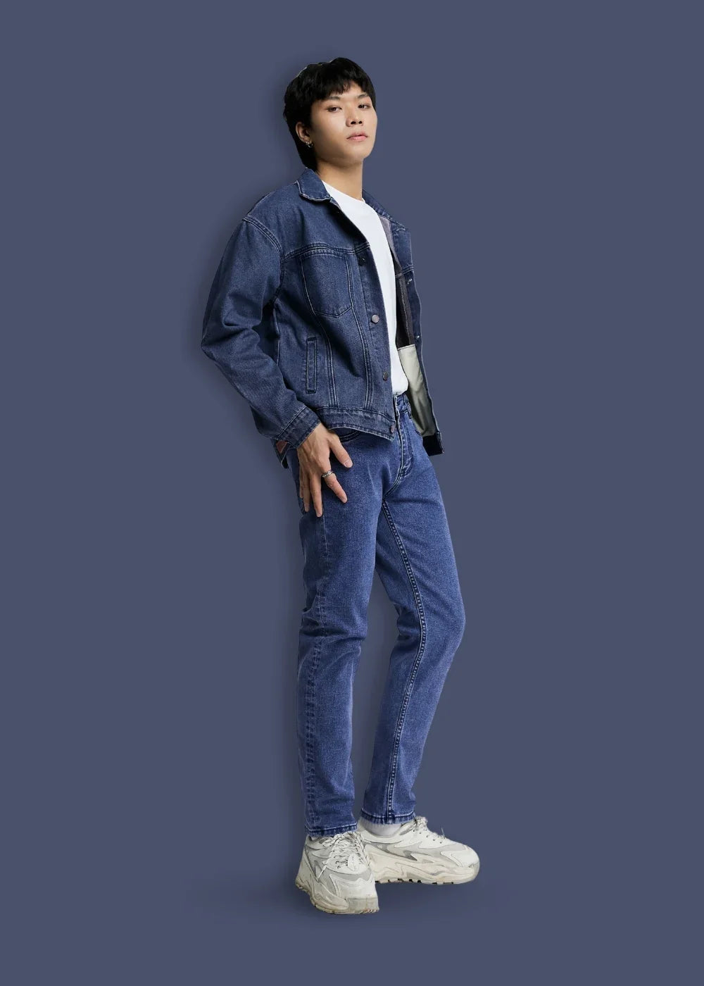 Quần Jeans Slimfit Co Giãn The Original 28 Xanh Dương Đậm - YaMe.vn