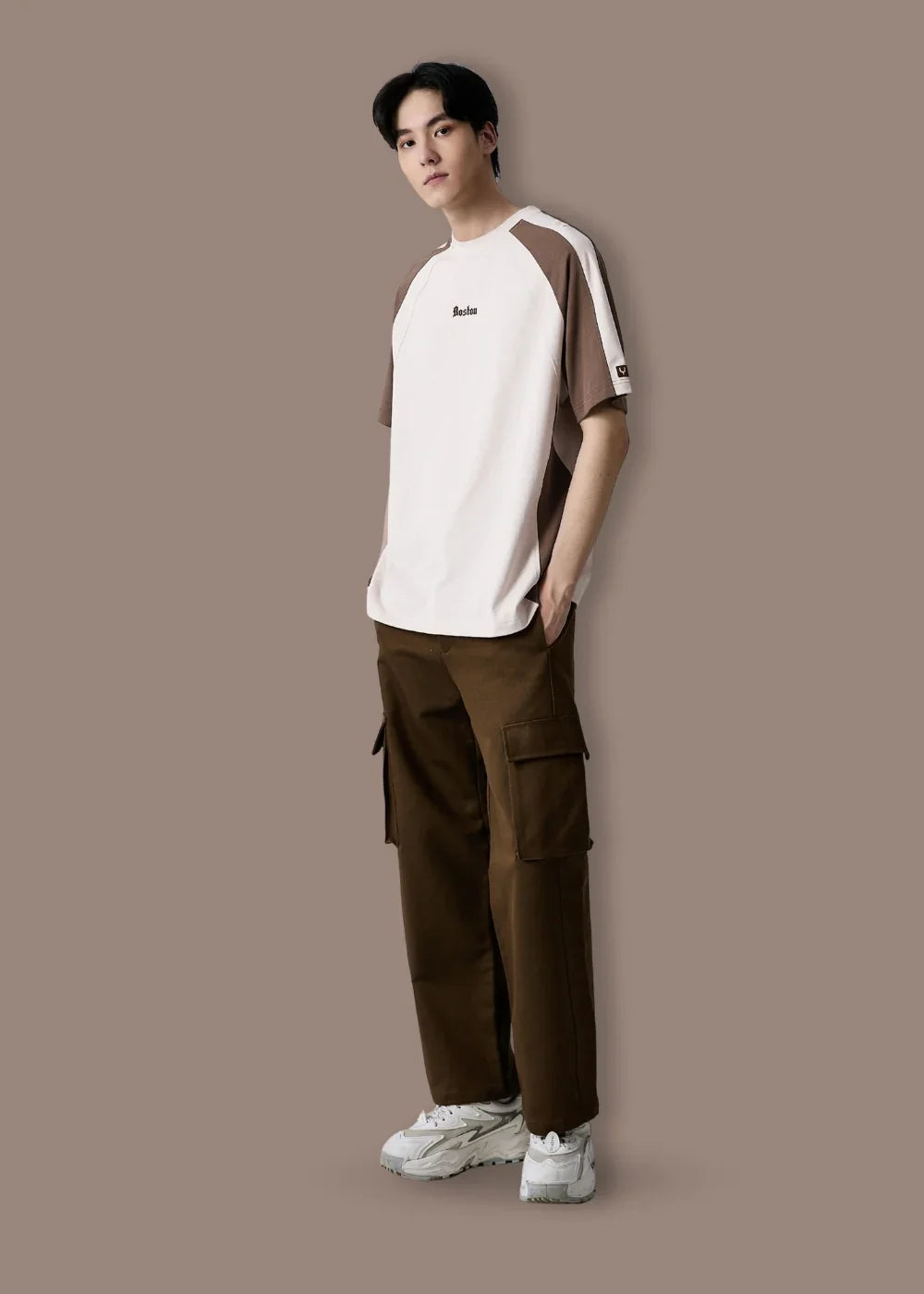 Áo Thun Tay Ngắn Boxy Mềm Mịn No Style M4 Be Nâu - YaMe.vn