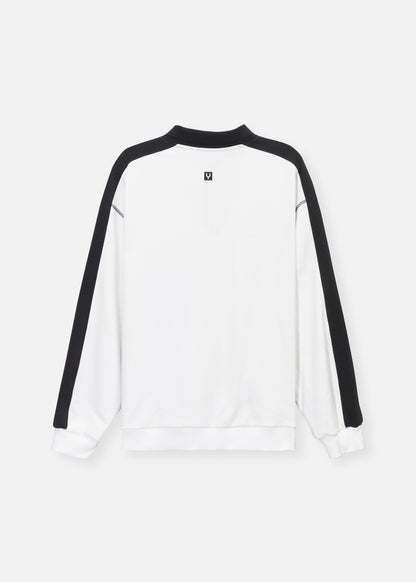 Áo Polo Sweater Cotton Phối Màu No Style M37 Trắng