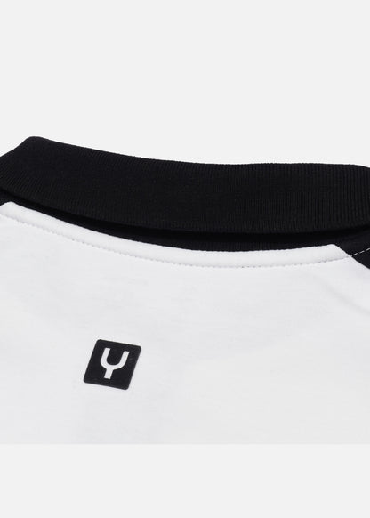 Áo Polo Sweater Cotton Phối Màu No Style M37 Trắng