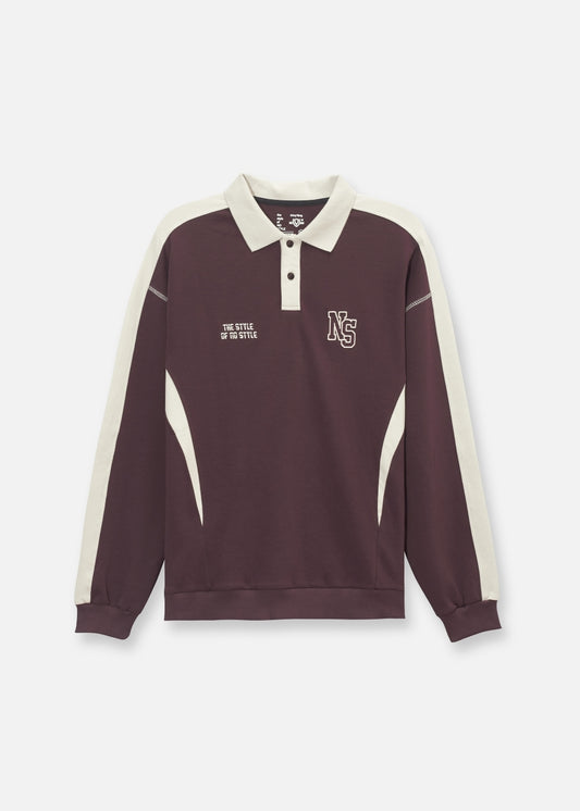 Áo Polo Sweater Cotton Phối Màu No Style M37 Nâu