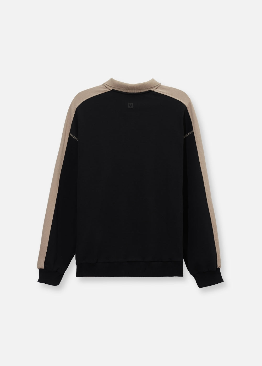 Áo Polo Sweater Cotton Phối Màu No Style M37 Đen