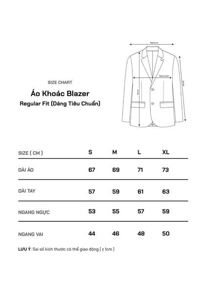 Áo Khoác Blazer The No Style 067 Màu Xám Đậm Dáng Vừa Vặn F3