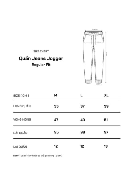 Quần Jeans Jogger Co Giãn The Original M102 Đen - YaMe.vn