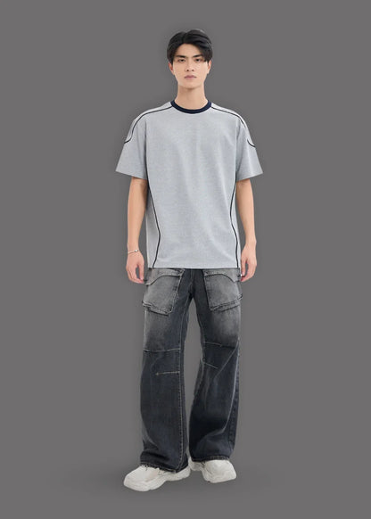 Áo Thun Waffle Co Giãn Seventy Seven 41 Xám - YaMe.vn