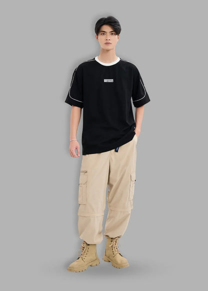 Áo Thun Waffle Co Giãn Seventy Seven 42 Đen - YaMe.vn